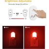 imageL LOHAS LED Motion Sensor Night Light 2 Pack Motion Activated Night Light Daylight White Adjustable Brightness Motion Sensor Light Indoor Plug in for Nursery Kids Bedroom Bathroom NightlightRed