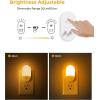 imageL LOHAS LED Motion Sensor Night Light 2 Pack Motion Activated Night Light Daylight White Adjustable Brightness Motion Sensor Light Indoor Plug in for Nursery Kids Bedroom Bathroom NightlightAmber
