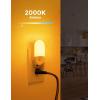 imageL LOHAS LED Motion Sensor Night Light 2 Pack Motion Activated Night Light Daylight White Adjustable Brightness Motion Sensor Light Indoor Plug in for Nursery Kids Bedroom Bathroom NightlightAmber