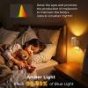 imageL LOHAS LED Night Light Amber Night Light Dimmable Night Light Light Sensor Soft Night Light Yellow Night Light Sleep Light for Kids Warm Night Light for Bedroom Hallway Bathroom 2 PackAmberWhite Shade