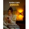 imageL LOHAS LED Night Light Amber Night Light Dimmable Night Light Light Sensor Soft Night Light Yellow Night Light Sleep Light for Kids Warm Night Light for Bedroom Hallway Bathroom 2 PackAmberBlack Shade