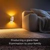 imageL LOHAS LED Night Light Amber Night Light Dimmable Night Light Light Sensor Soft Night Light Yellow Night Light Sleep Light for Kids Warm Night Light for Bedroom Hallway Bathroom 2 PackAmberWhite Shade