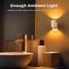 imageL LOHAS LED Night Light Amber Night Light Dimmable Night Light Light Sensor Soft Night Light Yellow Night Light Sleep Light for Kids Warm Night Light for Bedroom Hallway Bathroom 2 PackAmberWhite Shade