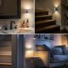 imageL LOHAS LED Night Light Night Lights Plug into Wall1 Pack MetalShade Night Lights for Adults Dimmable Night Light Light SensorSoft White 3000K Night Light Plug in for Hallway Bedroom StairwayMatte Sand Nickel