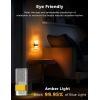 imageL LOHAS LED Night Lights Plug Into Wall 2 Pack Decorative Night Light with DusktoDawn Sensor 0100LM Dimmable Nightlight Wall SconceStyle Design Nightlights for Bathroom HallwayStairwayGiftAmber