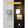 imageL LOHAS LED Night Lights Plug into Wall 2Pack 03W Plug in Night Light Dusk to Dawn 3000K Soft White Bright Nightlight AutoOnOff for Adults Kids Room Bedroom Bathroom Hallway Kitchen NonDim3000K