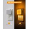 imageL LOHAS LED Night Lights Plug into Wall 2Pack 03W Plug in Night Light Dusk to Dawn 3000K Soft White Bright Nightlight AutoOnOff for Adults Kids Room Bedroom Bathroom Hallway Kitchen NonDimAmber