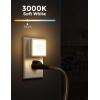 imageL LOHAS LED Night Lights Plug into Wall 2Pack 03W Plug in Night Light Dusk to Dawn 3000K Soft White Bright Nightlight AutoOnOff for Adults Kids Room Bedroom Bathroom Hallway Kitchen NonDim3000K