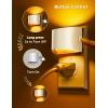 imageL LOHAS LED Night Lights Plug into Wall Dimmable Night Light with 3 Level Brightness 5000K Daylight White 2 Pack White HousingAmber