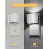 imageL LOHAS LED Night Lights Plug into Wall Dimmable Night Light with 3 Level Brightness 5000K Daylight White 2 Pack White HousingDaylight White