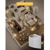 imageL LOHAS LED Night Lights Plug into Wall Dimmable Night Light with 3 Level Brightness 5000K Daylight White 2 Pack White HousingSoft White
