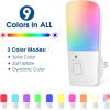 imageLOHAS LED Night Light Kids Plug in LED Night Lights for Kid 9Color Changing Bright Nightlight with Dusk to Dawn Sensor Plugin Night Light for Kids Hallway Stairway Bedroom 2 PackRGB