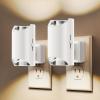 imageL LOHAS LED Night Light Amber Night Light Dimmable Night Light Light Sensor Soft Night Light Yellow Night Light Sleep Light for Kids Warm Night Light for Bedroom Hallway Bathroom 2 PackSoft WhiteWhite Shade