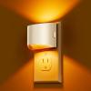 imageL LOHAS LED Night Lights Plug into Wall Dimmable Night Light with 3 Level Brightness 5000K Daylight White 2 Pack White HousingAmber