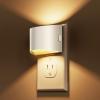 imageL LOHAS LED Night Lights Plug into Wall Dimmable Night Light with 3 Level Brightness 5000K Daylight White 2 Pack White HousingSoft White