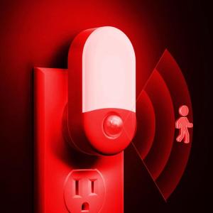 imageL LOHAS LED Motion Sensor Night Light 2 Pack Motion Activated Night Light Daylight White Adjustable Brightness Motion Sensor Light Indoor Plug in for Nursery Kids Bedroom Bathroom NightlightRed