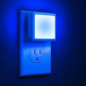 imageL LOHAS LED Night Lights Plug into Wall 2Pack 03W Plug in Night Light Dusk to Dawn 3000K Soft White Bright Nightlight AutoOnOff for Adults Kids Room Bedroom Bathroom Hallway Kitchen NonDimBlue