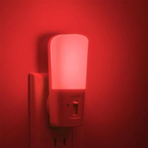 imageLOHAS LED Night Light Kids Plug in LED Night Lights for Kid 9Color Changing Bright Nightlight with Dusk to Dawn Sensor Plugin Night Light for Kids Hallway Stairway Bedroom 2 PackRed