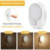 imageL LOHAS LED Motion Sensor Night Light2Pack Night Lights Plug into WallMotion Sensor and Dusk to Dawn Sensor3000K Soft White3060100lm Brightness DimmableNightlight for Bathroom HallwaySoft White