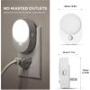 imageL LOHAS LED Motion Sensor Night Light2Pack Night Lights Plug into WallMotion Sensor and Dusk to Dawn Sensor3000K Soft White3060100lm Brightness DimmableNightlight for Bathroom HallwayDaylight White