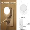 imageL LOHAS LED Motion Sensor Night Light2Pack Night Lights Plug into WallMotion Sensor and Dusk to Dawn Sensor3000K Soft White3060100lm Brightness DimmableNightlight for Bathroom HallwaySoft White