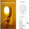 imageL LOHAS LED Motion Sensor Night Light2Pack Night Lights Plug into WallMotion Sensor and Dusk to Dawn Sensor3000K Soft White3060100lm Brightness DimmableNightlight for Bathroom HallwayAmber