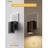 imageL LOHAS LED Night Lights Plug into Wall 2Pack Spot Lights Indoor with Dusk to Dawn Sensor 0100 LM Brightness DimmableSoft White 3000K Nightlight for Adults Bathroom Hallway StairsSoft White