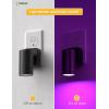 imageL LOHAS LED Night Lights Plug into Wall 2Pack Spot Lights Indoor with Dusk to Dawn Sensor 0100 LM Brightness DimmableSoft White 3000K Nightlight for Adults Bathroom Hallway StairsRGB Red  Green  Blue
