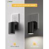 imageL LOHAS LED Night Lights Plug into Wall 2Pack Spot Lights Indoor with Dusk to Dawn Sensor 0100 LM Brightness DimmableSoft White 3000K Nightlight for Adults Bathroom Hallway StairsDaylight White