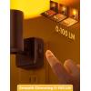 imageL LOHAS LED Night Lights Plug into Wall 2Pack Spot Lights Indoor with Dusk to Dawn Sensor 0100 LM Brightness DimmableSoft White 3000K Nightlight for Adults Bathroom Hallway StairsAmber