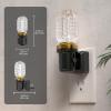 imageL LOHAS LED Night Lights Plug into Wall Plug in Night Light with Light Sensor Dimmable Night Light 3000K LED Nightlight Wall SconceStyle Design Nightlight for Bedroom Bathroom Hallway 1PackEllipsoid