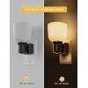 imageL LOHAS LED Night Lights Plug into Wall2 Pack Dimmable Plug in Night Light0100LM Adjustable BrightnessDusk to Dawn Sensor 3000K Soft White Boho Farmhouse Night Lights for Bedroom Bathroom
