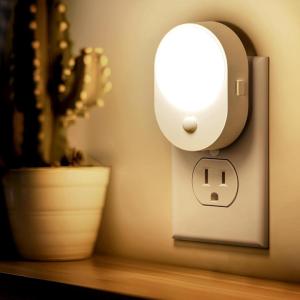 imageL LOHAS LED Motion Sensor Night Light2Pack Night Lights Plug into WallMotion Sensor and Dusk to Dawn Sensor3000K Soft White3060100lm Brightness DimmableNightlight for Bathroom HallwaySoft White