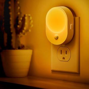 imageL LOHAS LED Motion Sensor Night Light2Pack Night Lights Plug into WallMotion Sensor and Dusk to Dawn Sensor3000K Soft White3060100lm Brightness DimmableNightlight for Bathroom HallwayAmber