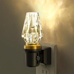 imageL LOHAS LED Night Lights Plug into Wall Plug in Night Light with Light Sensor Dimmable Night Light 3000K LED Nightlight Wall SconceStyle Design Nightlight for Bedroom Bathroom Hallway 1PackOctahedron