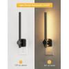 imageL LOHAS LED Night Light 2Pack Night Lights Plug into Wall Dimmable Night Light 0200LM Nightlights Black and Gold Vanity Nightlights for Bathroom Bedroom Soft White 3000K Dusk to Dawn SensorBlack3000K