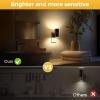 imageL LOHAS LED Night Light Automatic Night Lights Plug into Wall 2 Pack Nightlights with Light Sensor 3000K Soft White 0100LM Dimmable Modern Nightlight for Kids Bedroom HallwayElectroplated Black