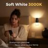 imageL LOHAS LED Night Light Automatic Night Lights Plug into Wall 2 Pack Nightlights with Light Sensor 3000K Soft White 0100LM Dimmable Modern Nightlight for Kids Bedroom HallwayMetal Black
