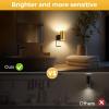 imageL LOHAS LED Night Light Automatic Night Lights Plug into Wall 2 Pack Nightlights with Light Sensor 3000K Soft White 0100LM Dimmable Modern Nightlight for Kids Bedroom HallwayMetal Gold