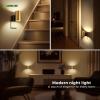 imageL LOHAS LED Night Light Automatic Night Lights Plug into Wall 2 Pack Nightlights with Light Sensor 3000K Soft White 0100LM Dimmable Modern Nightlight for Kids Bedroom HallwayMetal Gold