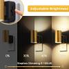imageL LOHAS LED Night Light Automatic Night Lights Plug into Wall 2 Pack Nightlights with Light Sensor 3000K Soft White 0100LM Dimmable Modern Nightlight for Kids Bedroom HallwayMetal Gold