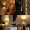 imageL LOHAS LED Night Light Automatic Night Lights Plug into Wall 2 Pack Nightlights with Light Sensor 3000K Soft White 0100LM Dimmable Modern Nightlight for Kids Bedroom HallwayElectroplated Gold