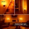 imageL LOHAS LED Night Light Dimmable Night Lights Plug into Wall 2 Pack Automatic Night Lights Plug in with Auto Light Sensor Adjustable Brightness 3000K LED Night Light for Bedroom Hallway Home DecorDiamondAmber2