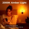 imageL LOHAS LED Night Light Dimmable Night Lights Plug into Wall 2 Pack Automatic Night Lights Plug in with Auto Light Sensor Adjustable Brightness 3000K LED Night Light for Bedroom Hallway Home DecorDiamondAmber2