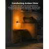 imageL LOHAS LED Night LightDimmable Night Lights Plug into Wall 2 Pack Acrylic Nightlight with 0100 LM Adjustable Brightness 3000K Plug in Night Light with Dusk to Dawn Sensor for Bathroom HallwayAmber