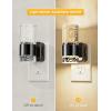 imageL LOHAS LED Night LightDimmable Night Lights Plug into Wall 2 Pack Acrylic Nightlight with 0100 LM Adjustable Brightness 3000K Plug in Night Light with Dusk to Dawn Sensor for Bathroom HallwaySoft WhiteBlack Ring