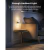 imageL LOHAS LED Night LightDimmable Night Lights Plug into Wall 2 Pack Acrylic Nightlight with 0100 LM Adjustable Brightness 3000K Plug in Night Light with Dusk to Dawn Sensor for Bathroom HallwaySoft WhiteSilver Ring