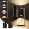 imageL LOHAS LED Night Lights Plug into Wall Dimmable Night Light 2pack 3CCT Adjustable Light Color and Brightness MultiScenario use for Living Room Kitchen Hallway BathroomTrumpet Black 02