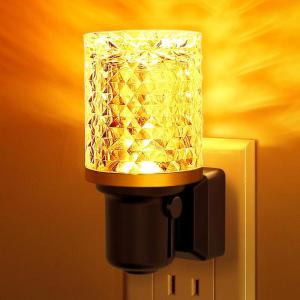 imageL LOHAS LED Night Light Dimmable Night Lights Plug into Wall 2 Pack Automatic Night Lights Plug in with Auto Light Sensor Adjustable Brightness 3000K LED Night Light for Bedroom Hallway Home DecorDiamondAmber1