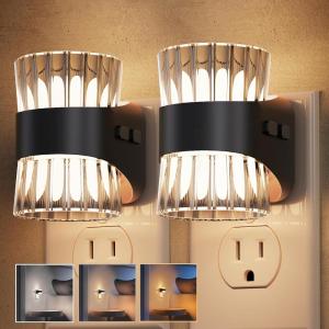 imageL LOHAS LED Night Lights Plug into Wall Dimmable Night Light 2pack 3CCT Adjustable Light Color and Brightness MultiScenario use for Living Room Kitchen Hallway BathroomClear Trumpet02